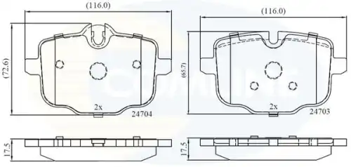 Тормозные колодки дисковые COMLINE CBP06072