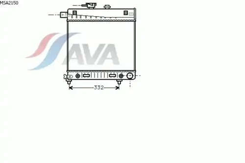 Радиатор системы охлаждения двигателя AVA MSA2150