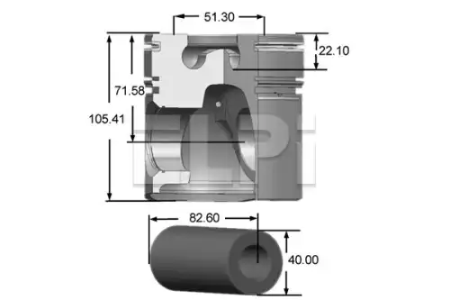 Поршень LP181 4507 STD ELPI
