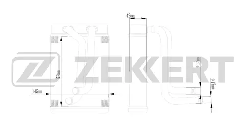 Радиатор печки ZEKKERT MK-5145