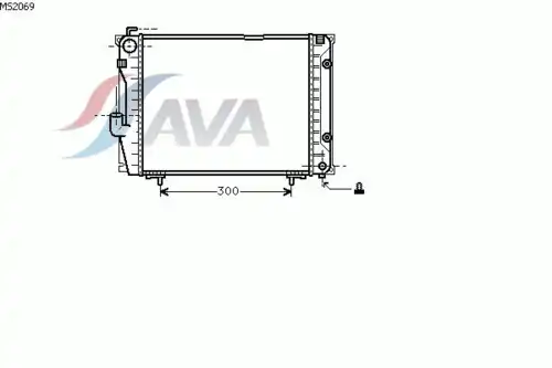 Радиатор системы охлаждения двигателя AVA MS2069