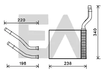 Теплообменник, отопление салона 45C22024 EACLIMA
