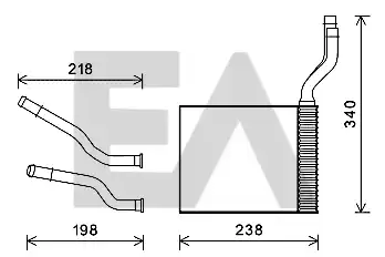 Теплообменник, отопление салона 45C22025 EACLIMA