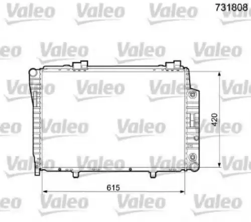 Радиатор системы охлаждения двигателя VALEO 731808
