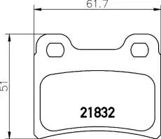 Тормозные колодки дисковые HELLA 8DB 355 008-151
