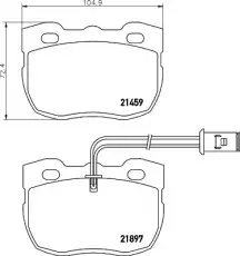 Тормозные колодки дисковые HELLA 8DB 355 005-841