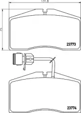 Тормозные колодки дисковые передняя ось HELLA 8DB 355 018-491