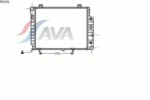 Радиатор системы охлаждения двигателя AVA MS2156