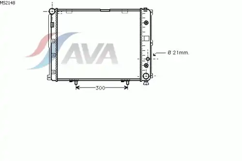Радиатор системы охлаждения двигателя AVA MS2148