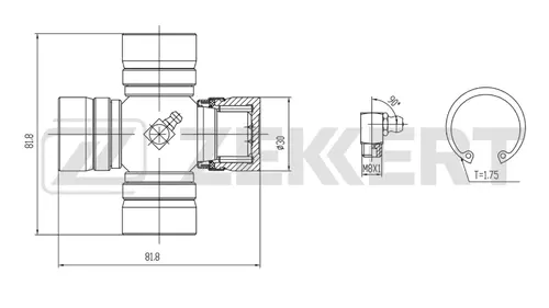 Крестовина кардана ZEKKERT KG-1147