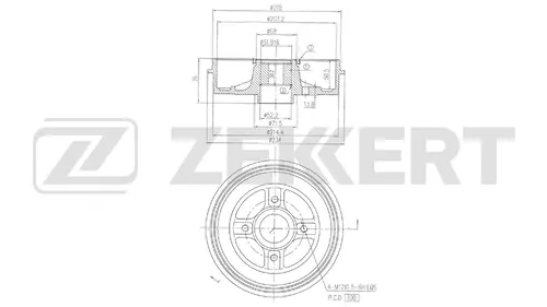 Тормозной барабан BS-6655 ZEKKERT