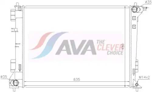 Радиатор системы охлаждения двигателя AVA HY2612
