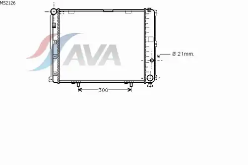 Радиатор системы охлаждения двигателя AVA MS2126
