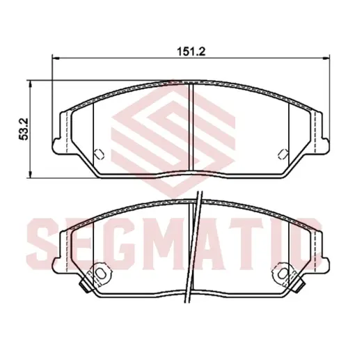 Тормозные колодки дисковые SEGMATIC SGBP2848