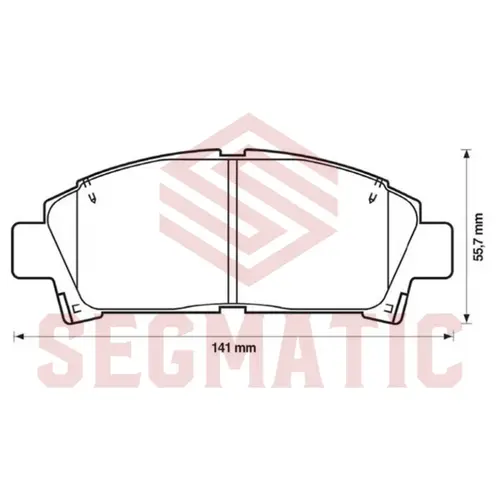 Тормозные колодки дисковые SEGMATIC SGBP2850