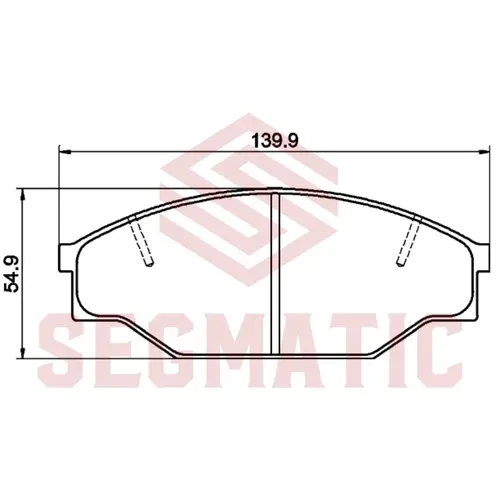 Тормозные колодки дисковые SEGMATIC SGBP2852