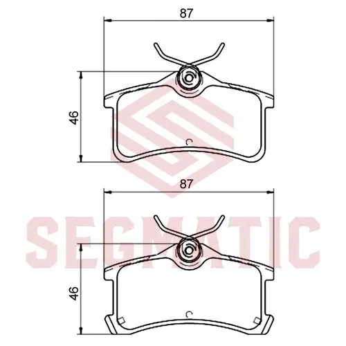 Тормозные колодки дисковые SEGMATIC SGBP2853