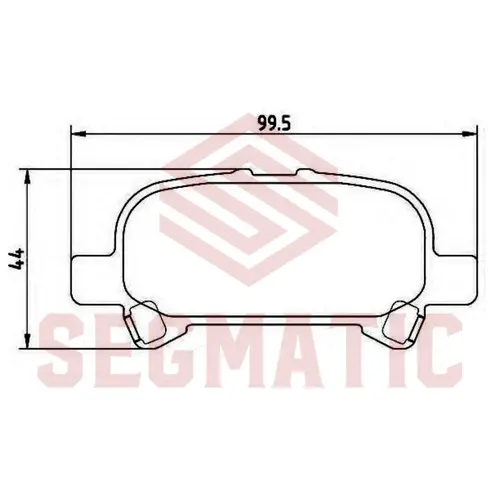 Тормозные колодки дисковые SEGMATIC SGBP2855