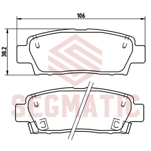 Тормозные колодки дисковые SEGMATIC SGBP2856