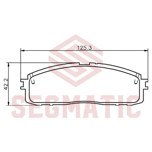 Тормозные колодки дисковые SEGMATIC SGBP2857