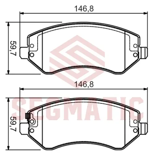 Тормозные колодки дисковые SEGMATIC SGBP2859
