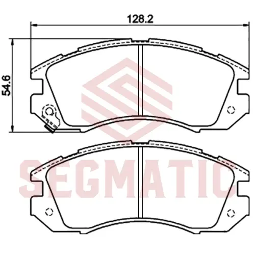 Тормозные колодки дисковые SEGMATIC SGBP2868