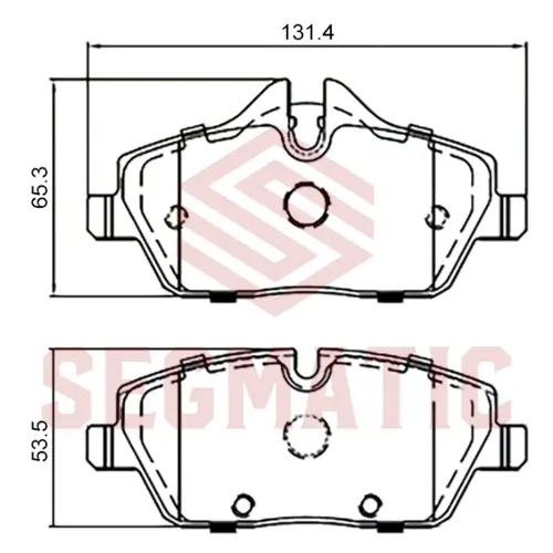 Тормозные колодки дисковые SEGMATIC SGBP2871