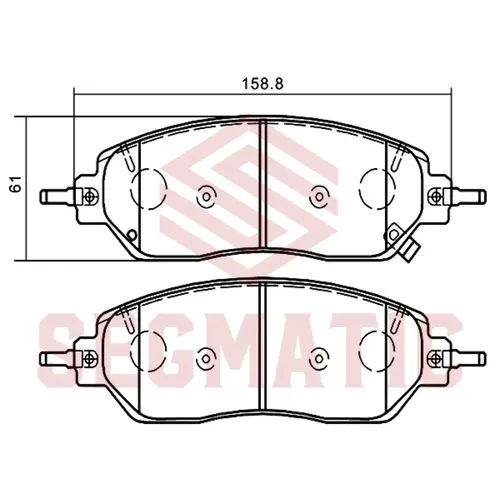 Тормозные колодки дисковые SEGMATIC SGBP2873