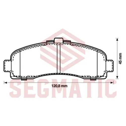 Тормозные колодки дисковые SEGMATIC SGBP2881