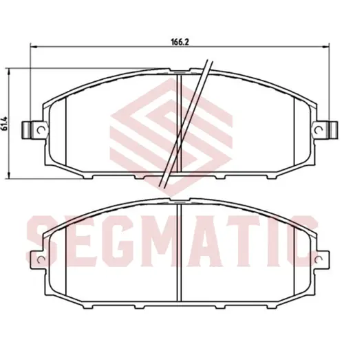 Тормозные колодки дисковые SEGMATIC SGBP2883
