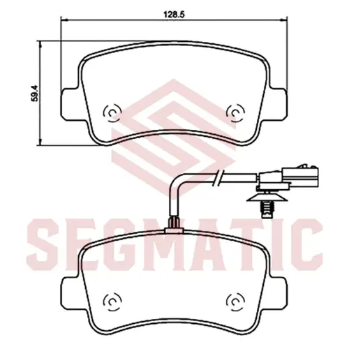 Тормозные колодки дисковые SEGMATIC SGBP2886