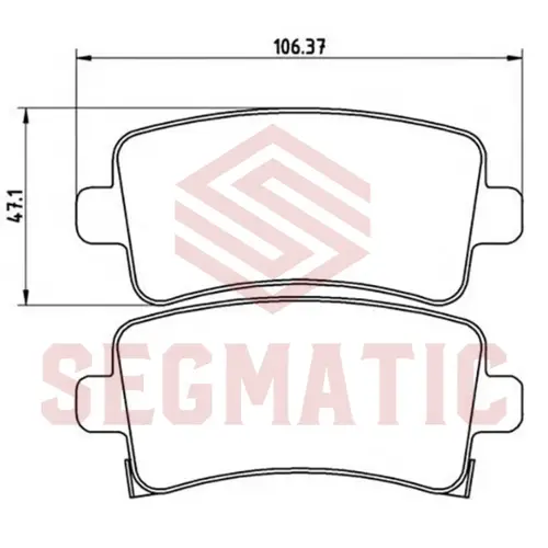 Тормозные колодки дисковые SEGMATIC SGBP2888