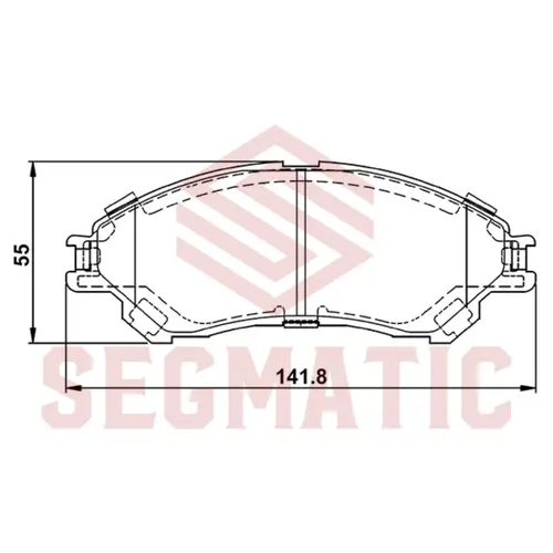 Тормозные колодки дисковые SEGMATIC SGBP2889