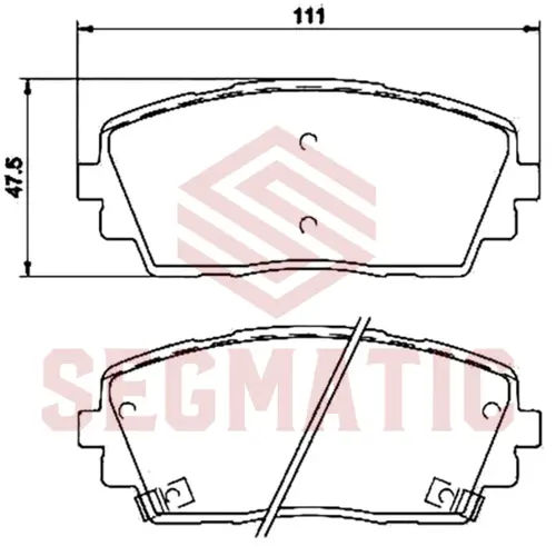 Тормозные колодки дисковые SEGMATIC SGBP2890