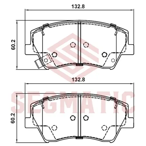 Тормозные колодки дисковые SEGMATIC SGBP2892