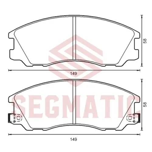 Тормозные колодки дисковые SEGMATIC SGBP2893