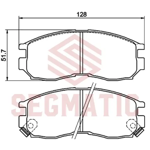 Тормозные колодки дисковые SEGMATIC SGBP2894