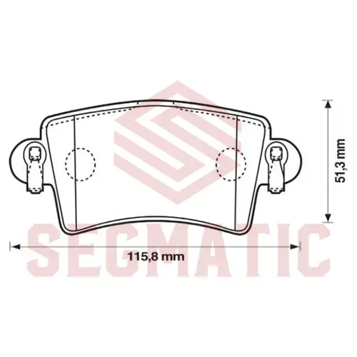 Тормозные колодки дисковые SEGMATIC SGBP2897