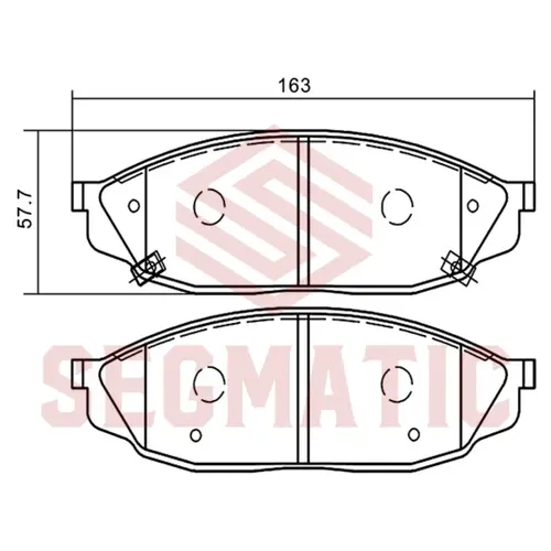 Тормозные колодки дисковые SEGMATIC SGBP2906