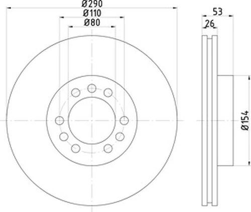 Тормозной диск MINTEX MDC2399 вентилируемый , передняя ось