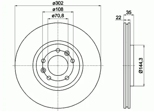 Тормозной диск MINTEX MDC2187 задняя ось