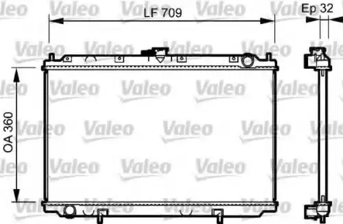 Радиатор системы охлаждения двигателя VALEO 732529