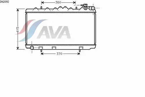 Радиатор системы охлаждения двигателя AVA DN2092