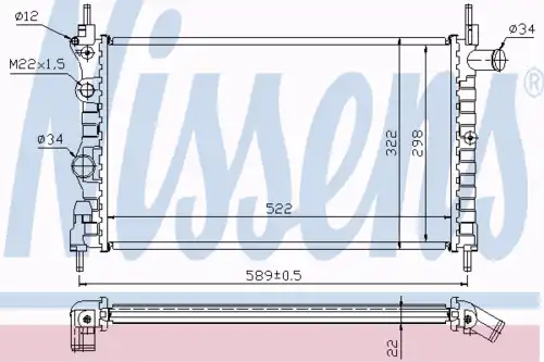 Радиатор кондиционера (конденсатор) NISSENS 630501