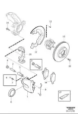 Тормозные колодки дисковые VOLVO 31341301