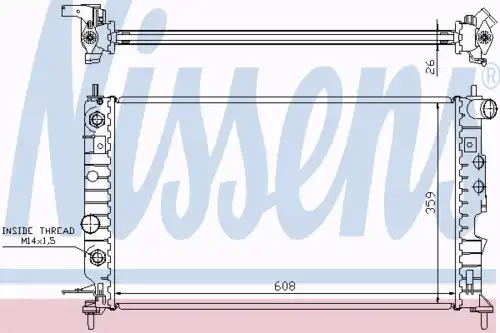 Радиатор кондиционера (конденсатор) NISSENS 63077A