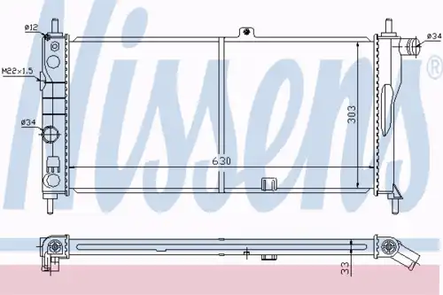 Радиатор кондиционера (конденсатор) NISSENS 632741