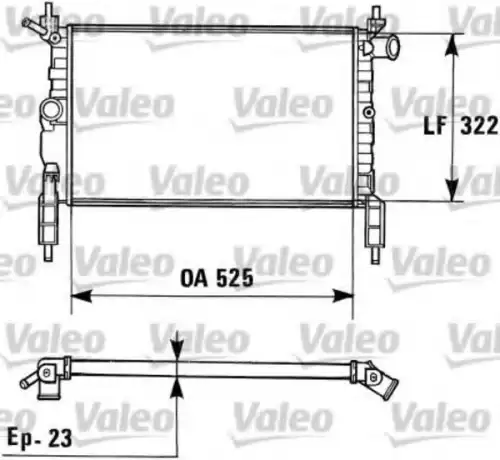 Радиатор системы охлаждения двигателя VALEO 730975