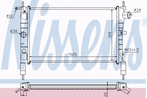 Радиатор кондиционера (конденсатор) NISSENS 63276A