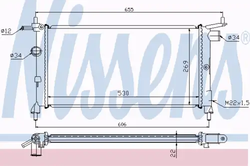 Радиатор кондиционера (конденсатор) NISSENS 632851